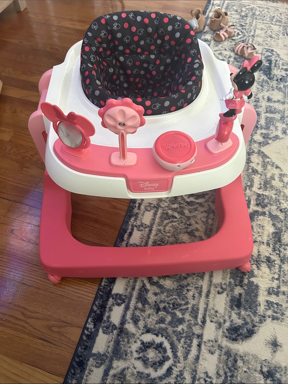 Disney Pink and White Minnie Mouse Baby Walker